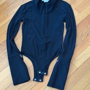 The Line by K Black Long Sleeve Bodysuit
